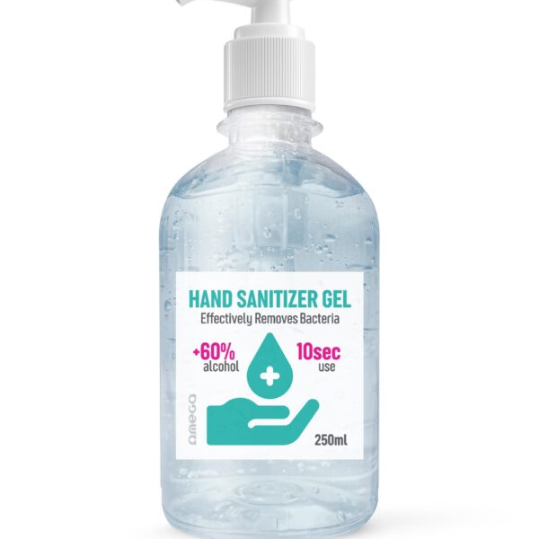 OHS250- OMEGA HAND SANITIZER 250ML BOTTLE WITH PUMP