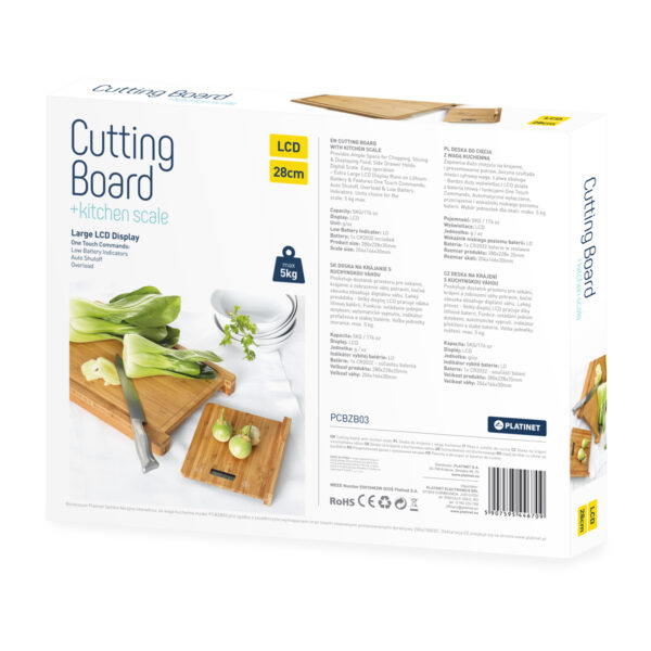 PCBZB03- PLATINET CUTTING BOARD WITH KITCHEN SCALE